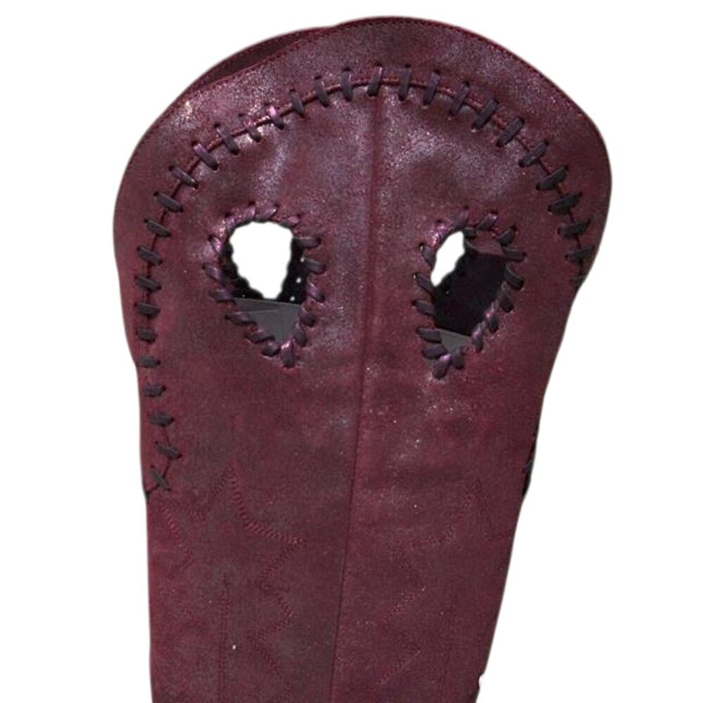 Donald Pliner Couture Wine Metallic Leather Boot Shoe New Over The Knee $695 NWT - Picture 11 of 11